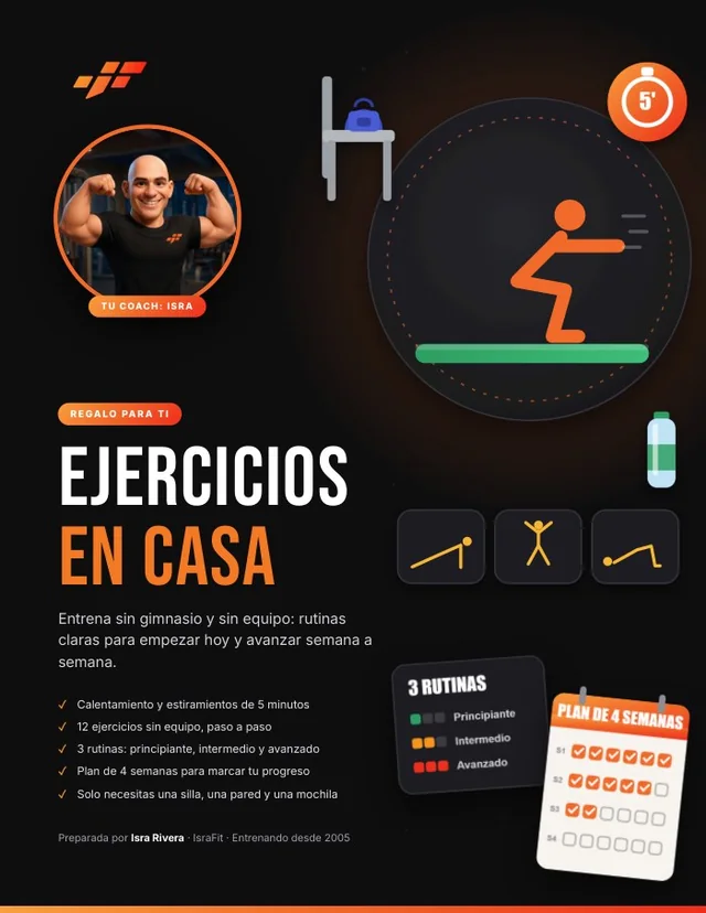 Portada de la guía Ejercicios en casa de IsraFit